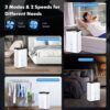 Costway ES10106US-WH 100-Pint Dehumidifier for Home & Basements w/Smart App& Alexa Control