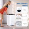 Costway ES10106US-WH 100-Pint Dehumidifier for Home & Basements w/Smart App& Alexa Control