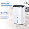 Costway ES10106US-WH 100-Pint Dehumidifier for Home & Basements w/Smart App& Alexa Control
