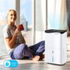 Costway ES10106US-WH 100-Pint Dehumidifier for Home & Basements w/Smart App& Alexa Control
