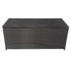 Seizeen Rattan Outdoor Storage Box, XL Wicker Deck Box & Cushion Storage Container, Waterproof Pool Box for Pool Accessories, 113 Gallon Patio Storage Box W/Inner Liner, Black