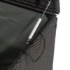 Seizeen Rattan Outdoor Storage Box, XL Wicker Deck Box & Cushion Storage Container, Waterproof Pool Box for Pool Accessories, 113 Gallon Patio Storage Box W/Inner Liner, Black