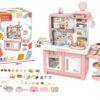Kitchen Set for Kids 49 Pcs Pretend Play Cook, Sink, Light, Cutting Food, Steam, Water Features, by VALESSATI Kitchen Set for Kids 49 Pcs Pretend Play Cook, Sink, Light, Cutting Food, Steam, Water Features, by VALESSATI