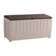 Keter Novel 90-gallon Brown Plastic Deck Storage Box