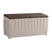 Keter Novel 90-gallon Brown Plastic Deck Storage Box