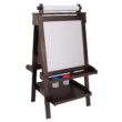 KidKraft Deluxe Wood Easel with Chalkboard, Dry Erase, Paper Roll & Paint Cups - Espresso
