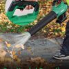 KIMO 6302 Electric Leaf Blower - 3.6" Wide Mouth Cordless Blower - 2.0Ah 20V Handheld Leaf Blower