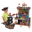KidKraft Pirate's Cove Wooden Ship Play Set with Lights and Sounds and 17 Accessories