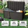 Vineego Outdoor All-Weather 100 Gallon Resin Deck Box, Black