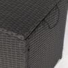 Seizeen Rattan Outdoor Storage Box, XL Wicker Deck Box & Cushion Storage Container, Waterproof Pool Box for Pool Accessories, 113 Gallon Patio Storage Box W/Inner Liner, Black