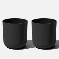 Veradek Pure Series Kona 20" Planter 2 Pack Black