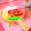 Kitchen Set for Kids, Big Modern Kitchen set 87 pcs Pretend Play Cook with Sink, Light, Sound, Cutting Food, Steam and Water Features, by VALESSATI