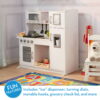 Melissa & Doug Wooden Chef’s Pretend Play Toy Kitchen With “Ice” Cube Dispenser – Cloud White - FSC-Certified Materials