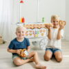 Melissa & Doug Wooden Snacks and Sweets Food Cart - 40+ Play Food pcs, Reversible Awning