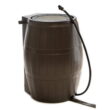 FCMP Outdoor RC4000 45 Gallon Outdoor Rain Water Catcher Barrel, Brown