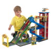 KidKraft Mega Ramp Wooden Racing Play Set with 5 Vehicles. Lights and Moving Elevator KidKraft Mega Ramp Wooden Racing Play Set with 5 Vehicles. Lights and Moving Elevator