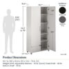 Systembuild Evolution Westford 36" Garage Storage Utility Cabinet, Black Oak