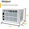 Whirlpool 5,000 BTU 115-Volt Window-Mounted Air Conditioner | AC for Rooms up to 150 Sq.Ft. | Mechanical Controls | Dehumidifer | Washable Filter | Auto-Restart | WHAW050DW