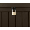 Keter Rockwood Outdoor Plastic Deck Box, All-Weather Resin Storage, 150 Gal, Grey
