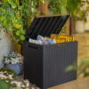 Keter City Lawn and Garden Storage 30 Gallon Plastic and Resin Deck Box, Brown Keter City Lawn and Garden Storage 30 Gallon Plastic and Resin Deck Box, Brown