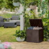 Keter City Lawn and Garden Storage 30 Gallon Plastic and Resin Deck Box, Brown Keter City Lawn and Garden Storage 30 Gallon Plastic and Resin Deck Box, Brown