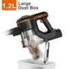 INSE Cordless Vacuum Cleaner, 6-in-1 Stick Vacuum Cleaner with Detachable Battery, 25kPa Strong Suction, Extra Large Dustbin, Powerful Brushless Motor, Ultra Quiet Lightweight