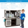Melissa & Doug Wooden Chef’s Pretend Play Toy Kitchen With “Ice” Cube Dispenser – Charcoal