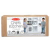 Melissa & Doug Wooden Chef’s Pretend Play Toy Kitchen With “Ice” Cube Dispenser – Cloud White - FSC-Certified Materials
