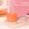 Kitchen Set for Kids 49 Pcs Pretend Play Cook, Sink, Light, Cutting Food, Steam, Water Features, by VALESSATI Kitchen Set for Kids 49 Pcs Pretend Play Cook, Sink, Light, Cutting Food, Steam, Water Features, by VALESSATI