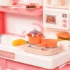 Kitchen Set for Kids 49 Pcs Pretend Play Cook, Sink, Light, Cutting Food, Steam, Water Features, by VALESSATI Kitchen Set for Kids 49 Pcs Pretend Play Cook, Sink, Light, Cutting Food, Steam, Water Features, by VALESSATI
