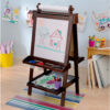 KidKraft Deluxe Wood Easel with Chalkboard, Dry Erase, Paper Roll & Paint Cups - Espresso KidKraft Deluxe Wood Easel with Chalkboard, Dry Erase, Paper Roll & Paint Cups - Espresso