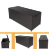 Seizeen Rattan Outdoor Storage Box, XL Wicker Deck Box & Cushion Storage Container, Waterproof Pool Box for Pool Accessories, 113 Gallon Patio Storage Box W/Inner Liner, Black