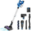 INSE Cordless Vacuum Cleaner, 23Kpa 250W Brushless Motor Stick Vacuum, Up to 45 Mins Runtime 2500mAh Rechargeable Battery, 10-in-1 Lightweight Handheld for Carpet Hard Floor Car Pet Hair