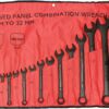 ABN Metric Wrenches Set - 16 Piece Small Metric Wrench Set 6mm to 32mm Metric Combination Wrench Set with Roll Up Pouch