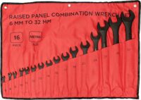 ABN Metric Wrenches Set - 16 Piece Small Metric Wrench Set 6mm to 32mm Metric Combination Wrench Set with Roll Up Pouch