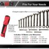 ABN Standard Wrenches Set - 16 Piece SAE Combination Wrench Set 1/4in to 1-1/4in SAE Wrench Set with Roll Up Pouch ABN Standard Wrenches Set - 16 Piece SAE Combination Wrench Set 1/4in to 1-1/4in SAE Wrench Set with Roll Up Pouch
