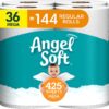 Angel Soft® Toilet Paper, 2-Ply Bath Tissue, 9 Rolls (pack of 4)