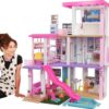 Barbie DreamHouse, Doll House Playset with 75+ Furniture & Accessories, 10 Play Areas, Lights & Sounds, Wheelchair-Accessible Elevator
