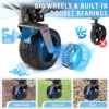 Beach Wagon with Big Wheels & Brake 180L Heavy Duty Collapsible Wagon Cart Utility with Extending Tailgate for Sand Camping Pets Outdoor Garden Works Shopping