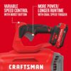 CRAFTSMAN V20 Cordless Leaf Blower, Variable Speed, Up To 100 MPH, with 2 Batteries and Charger (CMCBL720D2)