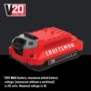 CRAFTSMAN V20 Cordless Leaf Blower, Variable Speed, Up To 100 MPH, with 2 Batteries and Charger (CMCBL720D2)
