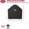Char-Griller 6455 AKORN Auto-Kamado Charcoal Grill Cover, Black