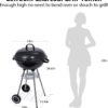 Charcoal Grill 18 inch Barbecue Grill with Waterproof Grill Cover for Outdoor Courtyard Picnic Camping Tailgating BBQ Kettle