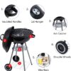 Charcoal Grill 18 inch Barbecue Grill with Waterproof Grill Cover for Outdoor Courtyard Picnic Camping Tailgating BBQ Kettle