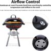 Charcoal Grill 18 inch Barbecue Grill with Waterproof Grill Cover for Outdoor Courtyard Picnic Camping Tailgating BBQ Kettle