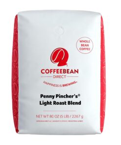 Coffee Bean Direct Penny Pincher's® Light Roast Blend, Whole Bean, 5 lb Bag