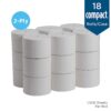 Compact Coreless 2-Ply Recycled Toilet Paper by GP PRO (Georgia-Pacific), 19378, 1,500 Sheets Per Roll, 18 Rolls Per Case