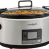 Crock-Pot 7 Quart Portable Programmable Slow Cooker with Timer and Locking Lid, Stainless Steel