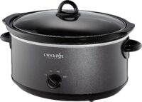 Elite Gourmet Stainless Steel Slow Cooker, Dishwasher-Safe with Tempered  Glass Lid, Cool-Touch Handles, Removable Stoneware Pot, 8.5 Quart,MST-900V