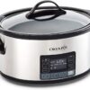 Crock-Pot MyTime Technology 6 Quart Programmable Slow Cooker and Food Warmer with Digital Timer, Stainless Steel (2137020)